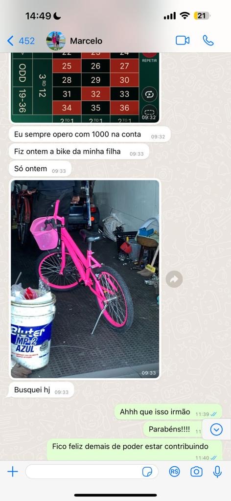 Bike da filha do Marcelo
